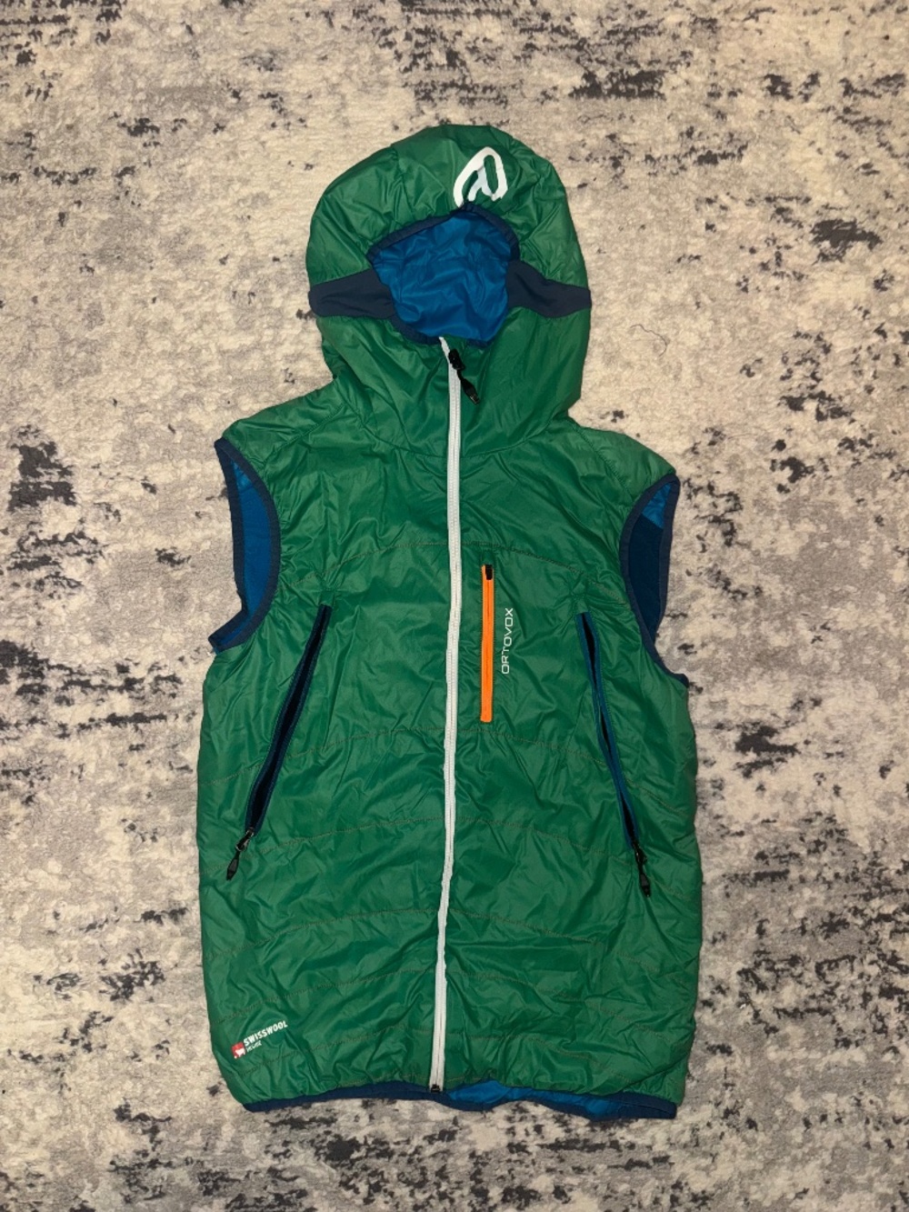 Ortovox Swisswool Green Hooded Insulated Vest Men's Small